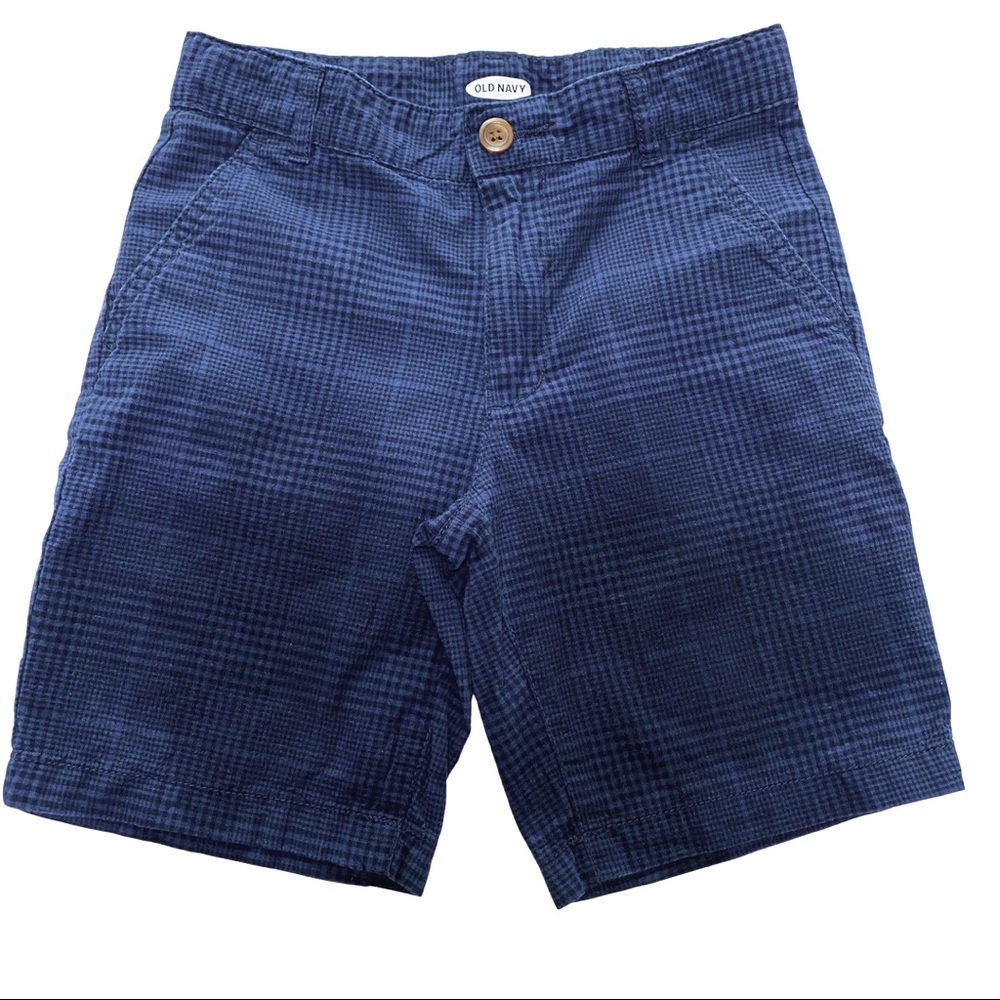 Boys Old Navy size 8 blue plaid shorts